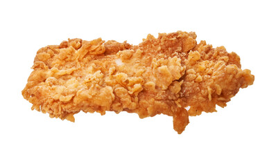  Crispy fried chicken on a isolated white background