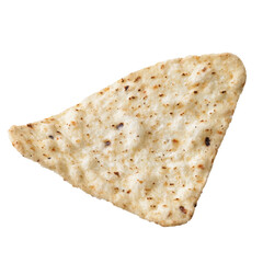  Single mexican nacho chip isolated on a white background