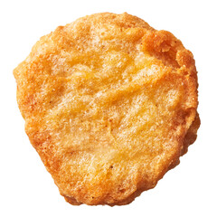  SIngle chicken nugget isolated on a white background