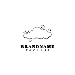 cloud logo cartoon icon design template black isolated vector cute