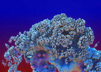 Abstract coral reef, digital art, 3d illustration