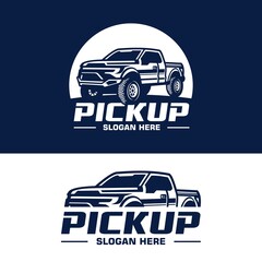 pickup truck logo - obrazy, fototapety, plakaty