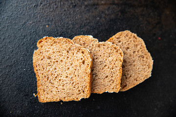 bran bread cereals useful supplements durum wheat meal snack on the table copy space food background rustic. top view