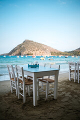 Taverne Tisch am Meer