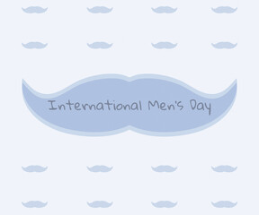 International men's day wishes greeting card, abstract background with text and blank copy space, graphic design illustration wallpaper