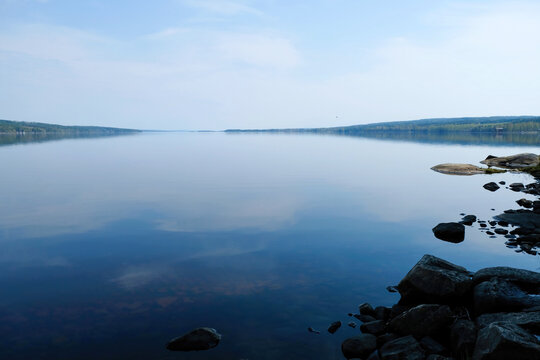 Tranquil lake in western Sweden, near Arvika.