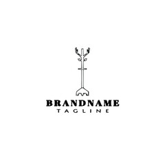 coat stand cartoon logo template icon design black isolated style illustration