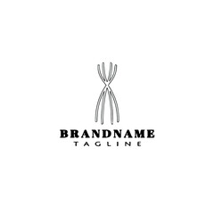 coat stand cartoon logo template icon design black creative vector illustration