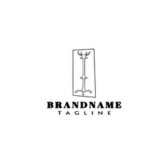 coat stand cartoon logo template icon design flat isolated vector illustration