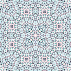 Indian endless pattern vector design. Abstract geometric background. Rug print in ethnic style.