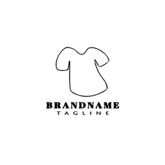 shirt cartoon logo icon design black isolated vector illustration