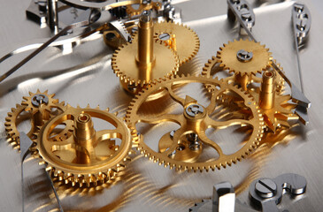 Details of the mechanism of a mechanical clock