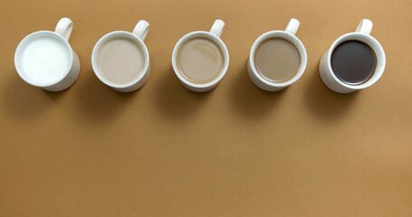 Obraz na płótnie Canvas A background photo with five mugs