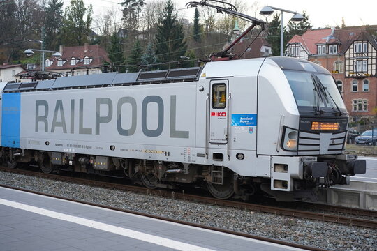 Lokomotive von Railpool am Bahnhof von Coburg am 14.11.2021