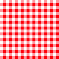 red and white checkered tablecloth