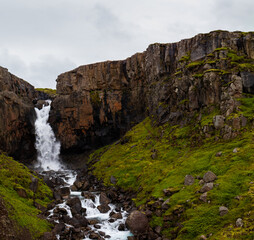 Fototapeta na wymiar Fardagafoss waterfall, Iceland