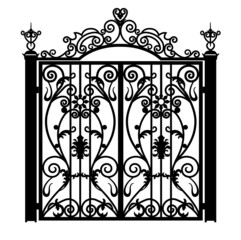 wrought iron gates - 469172558