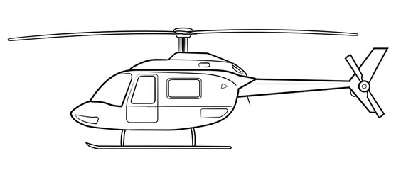 Vector stock illustration of classic helicopter © Mateusz