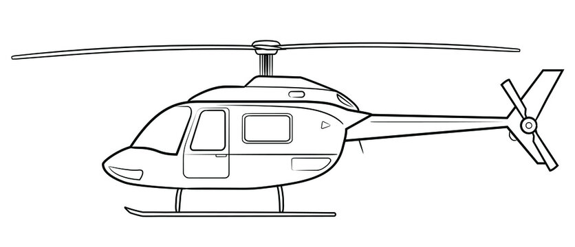 Vector stock illustration of classic helicopter
