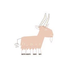  goat drawing isolated vector illustration