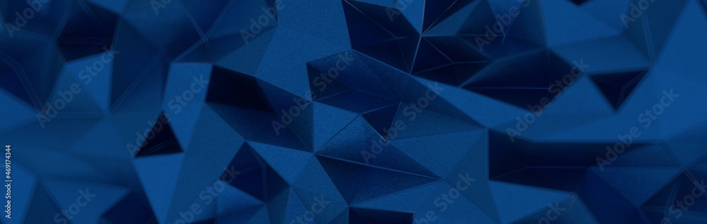 Poster 3d illustration geometric, polygon, line,triangle pattern shape with molecule structure. polygonal w