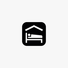 accomodation icon. accomodation vector icon on white background