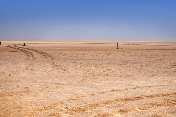 Shott el Jerid is a large salt lake of origin in the south of Tunisia. Sahara Desert
