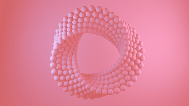 3D illustration composed of spheres