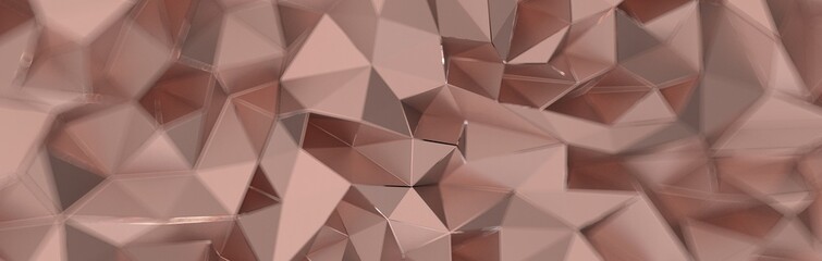 Gold Polygon Background 3D Rendering