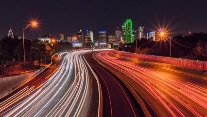 Fototapeta na wymiar Dallas skyline at night