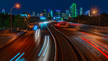 Fototapeta premium Dallas Skyline at night 