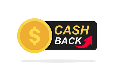 Cash back. Cashback loyalty program concept. Concept money back. Bonus, cash back icon. Money economy service. Vector illustration