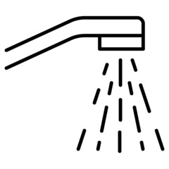 Bathroom, place for washing, hygiene, cleanliness. Vector icon, outline, isolated.