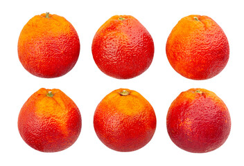 blood orange path isolated on white