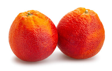 blood orange path isolated on white