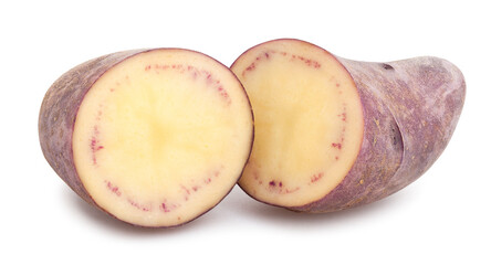 red potato path isolated on white