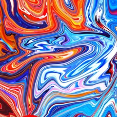 3840x2160 Swirls of marble. Liquid marble texture. Marble ink colorful. Fluid art. Very Nice Abstract Colorful Design Orange And Blue Swirl Texture Background Marbling Video. 3D Rendering, 4K.