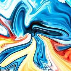 3840x2160 Swirls of marble. Liquid marble texture. Marble ink colorful. Fluid art. Very Nice Abstract Colorful Design Orange And Blue Swirl Texture Background Marbling Video. 3D Rendering, 4K.