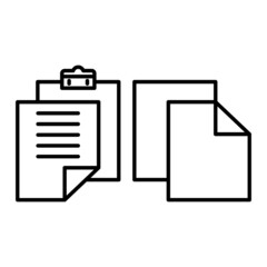 Copy and paste black icon. Ctrlv and ctrlc badge for app web page on white. Trendy flat isolated outline symbol, sign used for: illustration, logo, mobile, design, dev, ui, ux, gui. Vector EPS 10