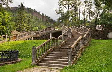 Fototapeta na wymiar Park in Kuznice near Zakopane. Poland