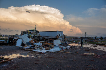 Fototapeta na wymiar Tornado Damage in Oklahoma