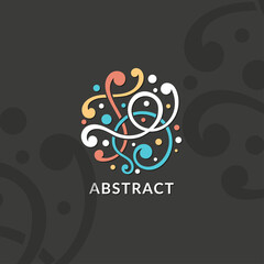 Abstract emblem. Can be used for jewelry, beauty and fashion industry. Great for logo, monogram, invitation, flyer, menu, background, or any desired idea.