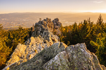 Rock formation in morning sunset