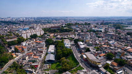aerial view of houses in Jardim Platina, Osasco.