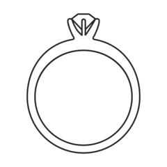 Gold ring vector icon.Outline vector icon isolated on white background gold ring.
