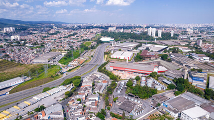 aerial view of houses in Jardim Platina, Osasco.