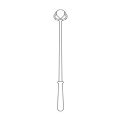 Magic wand vector icon.Outline vector icon isolated on white background magic wand.