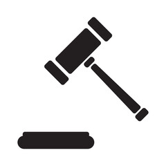 Hammer court or auction icon in Simple style on white background.