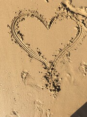 heart on sand