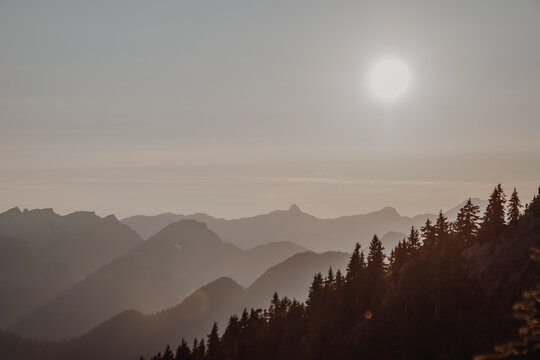 sunrise in the mountains